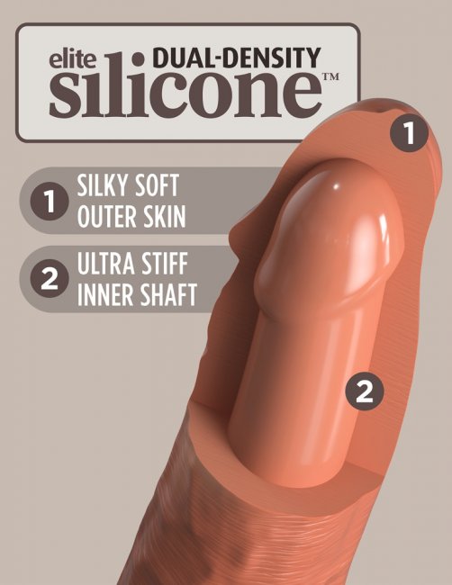 6 Vibrating + Dual Density Silicone Cock