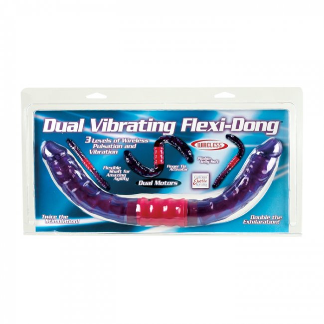 Dual Vibrating Flexi-dong - Flexibel dubbelsidig dildo