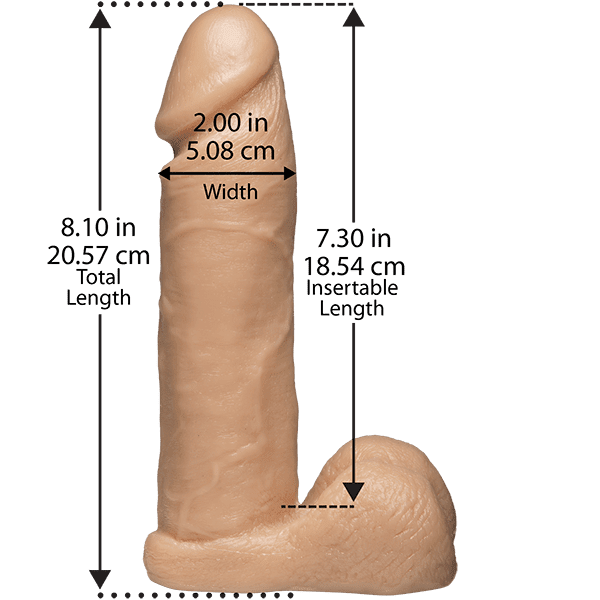 8 Inch Realistic Cock - Realistisk stor grov dildo