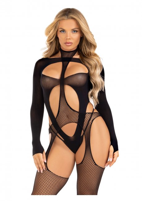 Suspender Bodystocking and Cut-Out Teddy