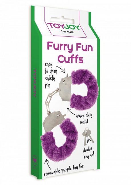 Furry Fun Cuffs Purple lila handklovar