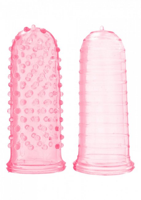 Sexy Finger Ticklers - Rosa fingersleeves med textur