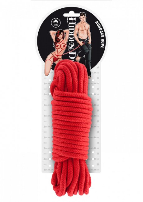 Hidden Desires Bondage Rope 10m Red