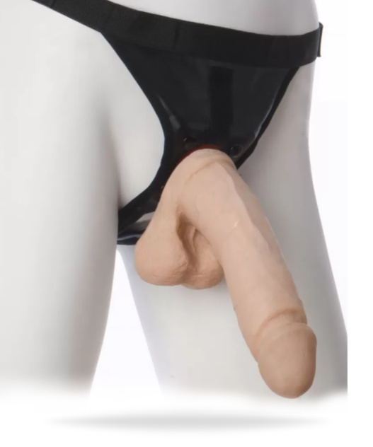 Strap on set med en justerbar sele för både män och kvinnor med en dildo och en avtagbar sugkopp. Allt för strap-on spel.