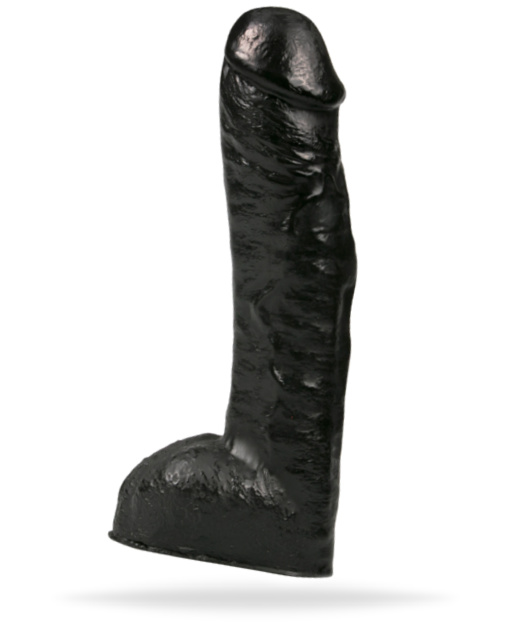 All Black Realistic Dildo 29 cm