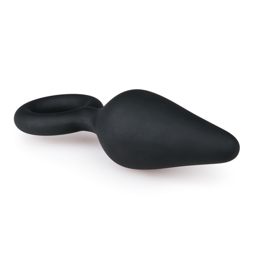 Black Buttplug With Pull Ring Large