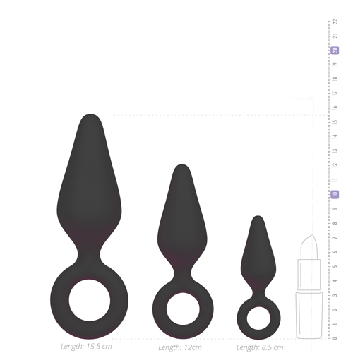 Buttplugs With Pull Ring Set