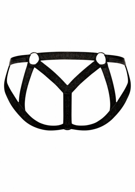 Black Matte Strappy Ring Jock