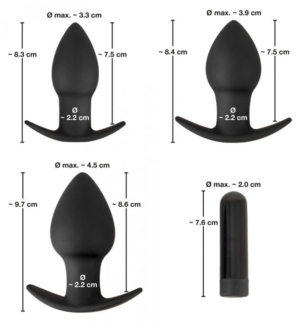 Black Velvets Butt plug Silicone set