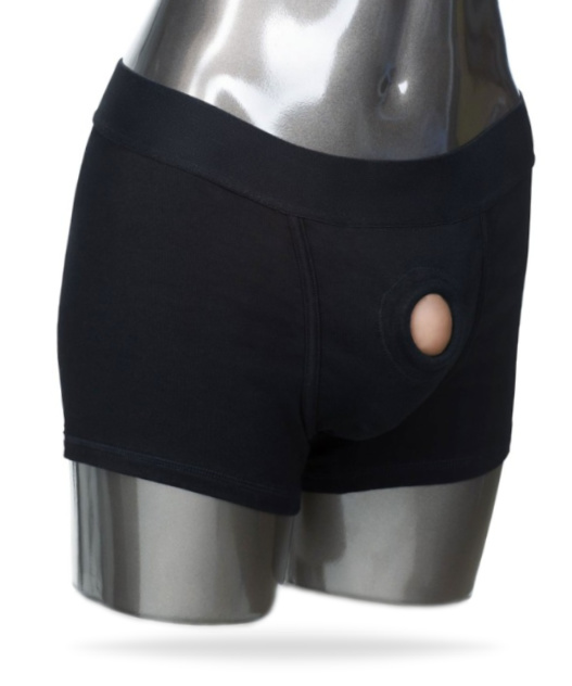 Bekväm strap-on till packer gear med en klassisk boxer design. Stretchig och skönt material som är mjuk hela dagen. Enkel.