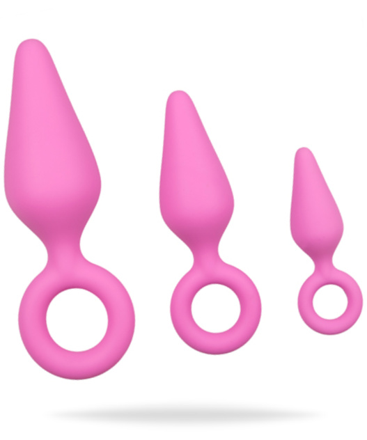 Buttplugs With Pull Ring Set
