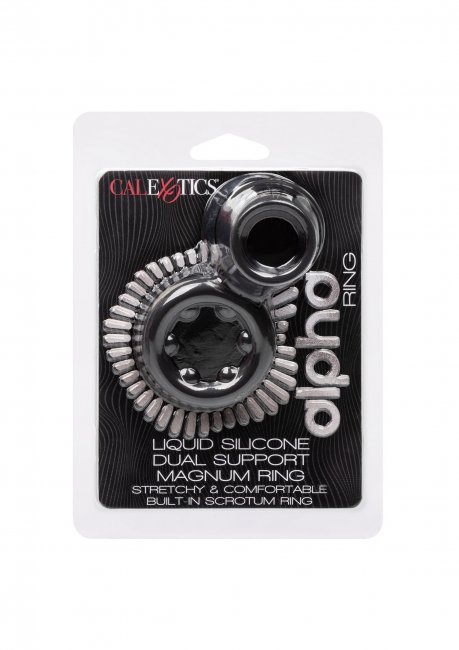 CalExotics Alpha Liquid Silicone Dual Magnum Ring