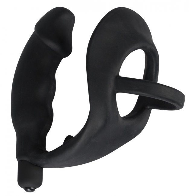 Cock Ring with Vibration Black