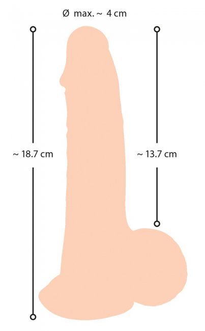 Dildo with Movable Skin 19 cm