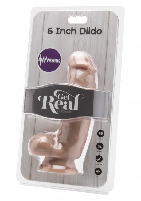 Realistisk dildo med multispeed vibrator. Tysta vibrationer och en realistisk design. Högkvalitativ PVC. Batteridriven.