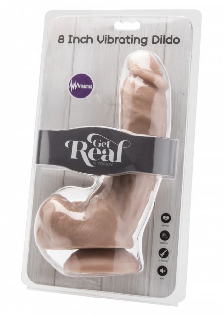 Realistisk dildo med multispeed vibrator. Tysta vibrationer och en realistisk design. Högkvalitativ PVC. Batteridriven.