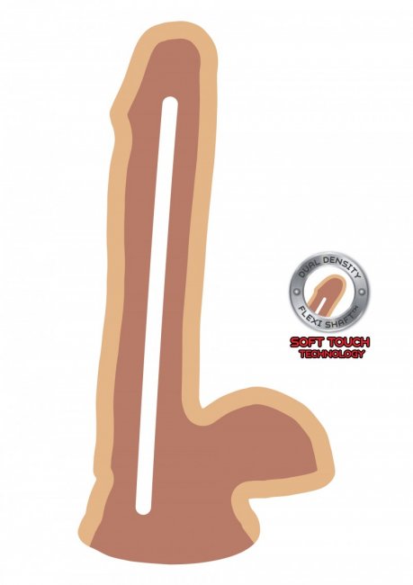 Realistisk dildo tillverkad av högkvalitativ TPE utrustad med en stark sugkopp. Flexibelt skaft och realistiska detaljer.