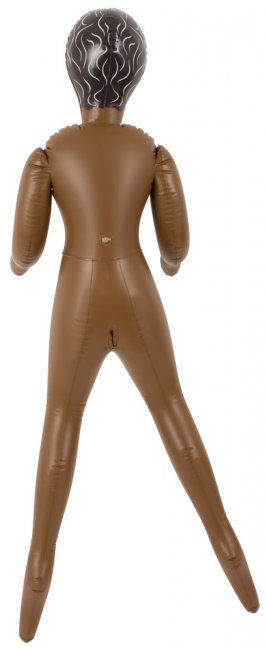 Elements Dolls Ocean - Mörkhyad uppblåsbar sexdocka med flera hål