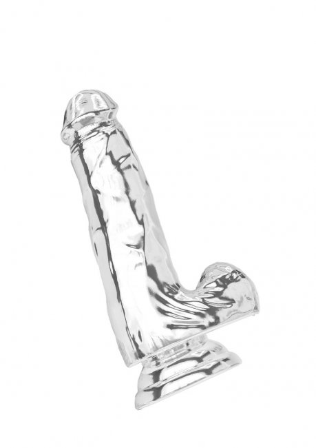 Get Real Clear Dildo w. Balls 6 inch