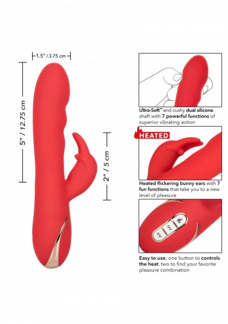 Heated Ultra-Soft Rabbit Uppladdningsbar vibrator