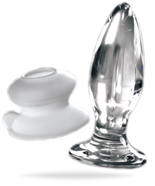 Analplugg tillverkad av högkvalitativ och temperaturkänsligt glas. Handblåsta med ett öga för detaljer. Klassisk form.
