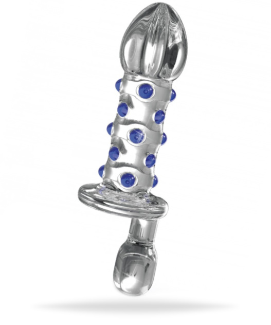 Analplugg tillverkad av temperaturkänsligt glas. Elegant handgjord med ett öga för detaljer. Snygg och unik design.