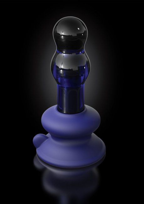 Vibrerande analplugg tillverkad av högkvalitativ och temperaturkänsligt glas. Handblåsta med ett öga för detaljer. Unik form.