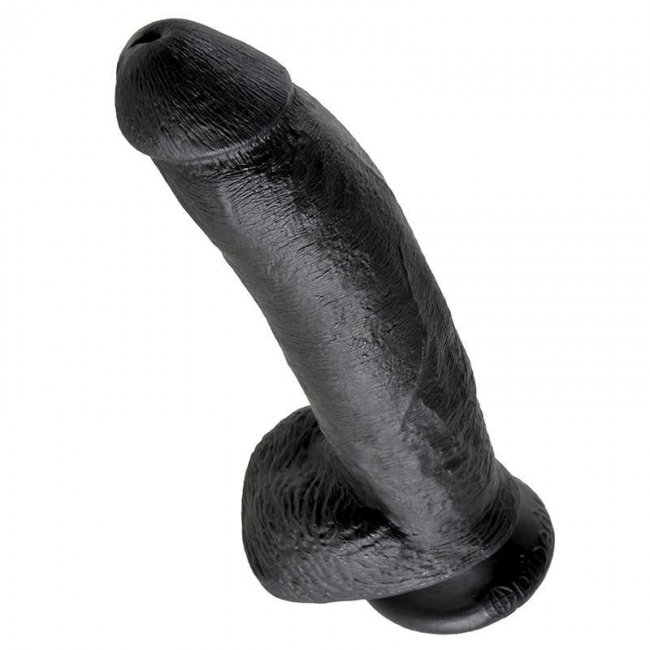 King Cock With Balls 9 inch Black