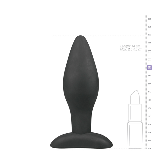 Black Silicone Buttplug