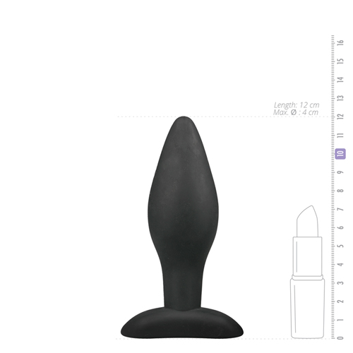 Black Silicone Buttplug