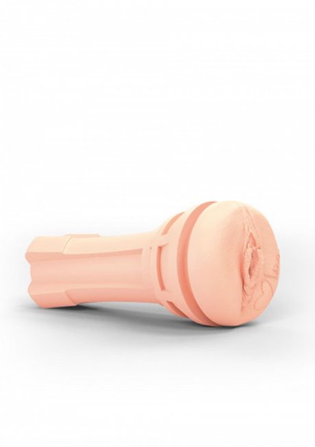 Realistisk lösvagina tillverkad av verklighetstrogna material och en texturerar insida. Avgjutning av porrstjärnan Mica.