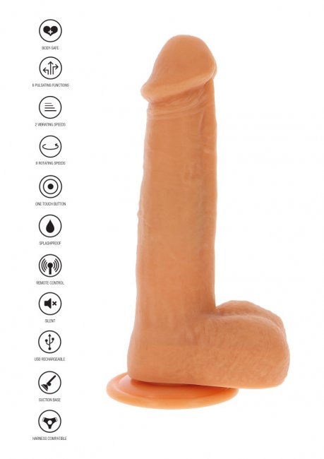 Naked Rotating Beads Vibrating Dildo