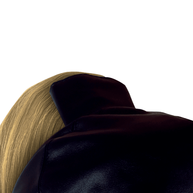 Mask with Blonde Ponytail – Black