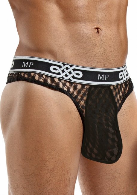 Peep Show Lo Rise Thong Black