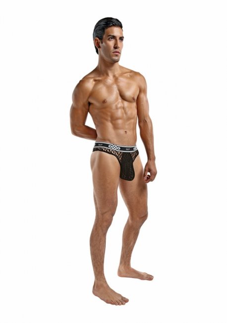 Peep Show Lo Rise Thong Black
