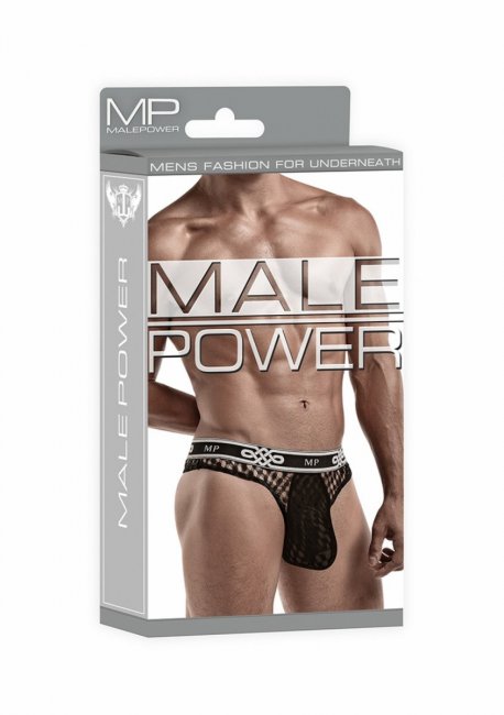 Peep Show Lo Rise Thong Black