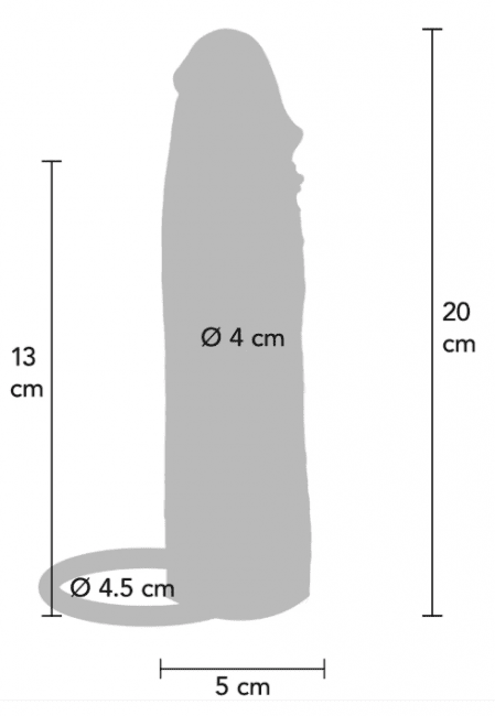 Hydrated Skin Penis Silicone Sleeve Vibrating 20 cm