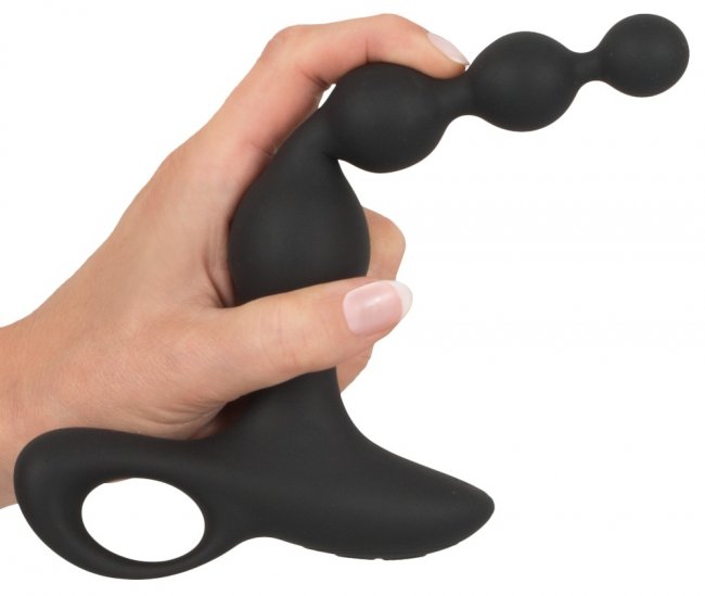 Uppladdningsbara analkulor med 10 olika vibrationer tillverkad av mjuk silikon. Helt vattentät. Bred bas. Gradvist ökande.