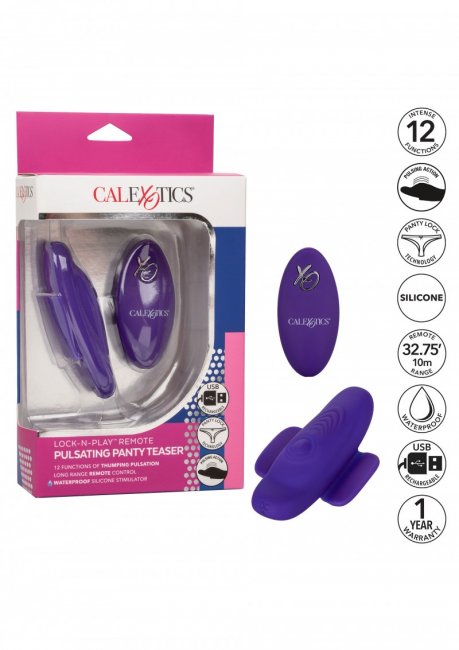 Vibrator med magnetiska flikar som funkar med alla olika trosor. Uppladdningsbar och vattentät. 12 fjärrstyrda funktioner.