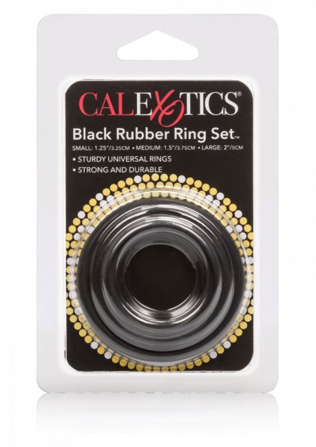 Rubber Ring - 3 Piece Set svarta penisringar