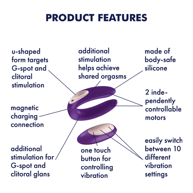 Satisfyer Partner Plus Remote - Lila multifuntionell parvibrator