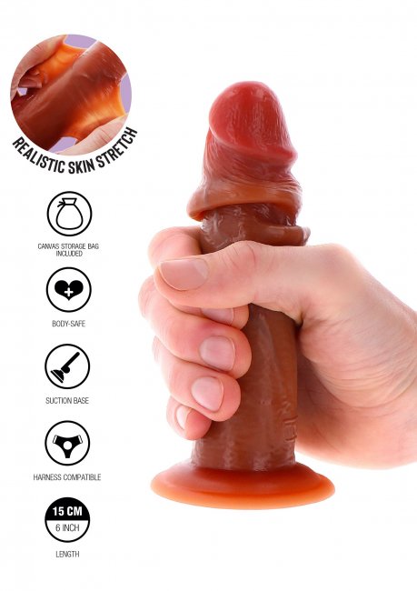 Silicone Foreskin Dong 15 cm