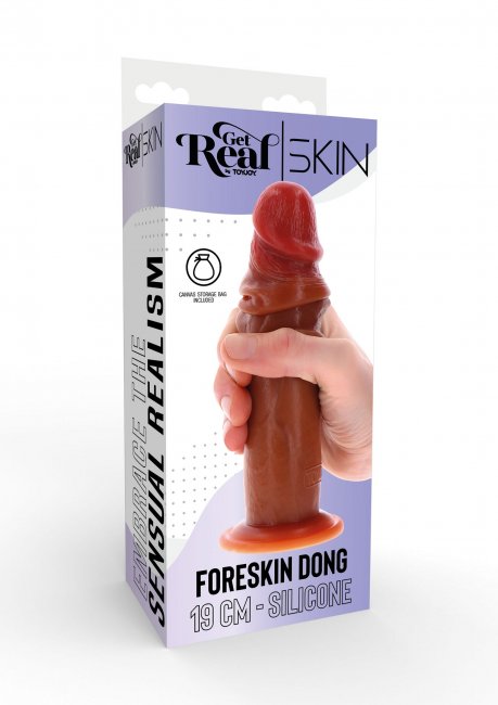 Silicone Foreskin Dong 19 cm