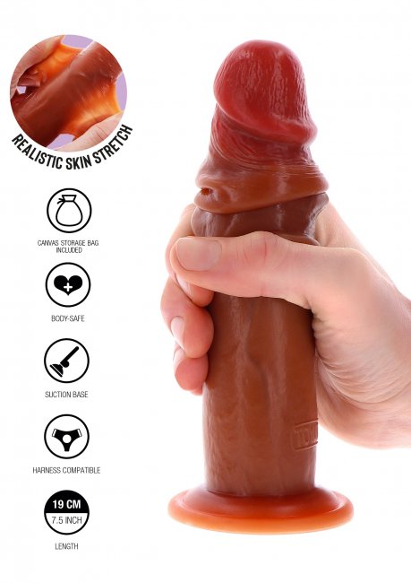 Silicone Foreskin Dong 19 cm