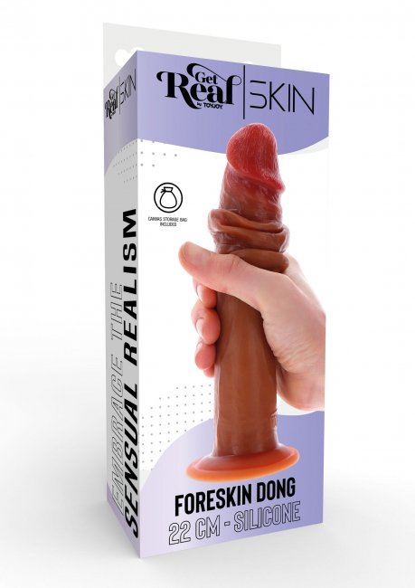 Silicone Foreskin Dong 22 cm