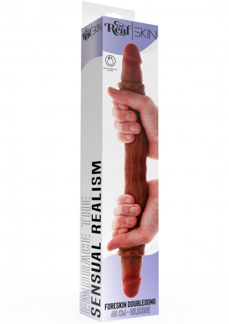 Silicone Foreskin Double Dong 40 cm