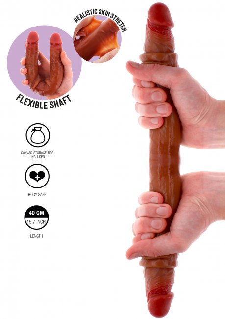 Silicone Foreskin Double Dong 40 cm