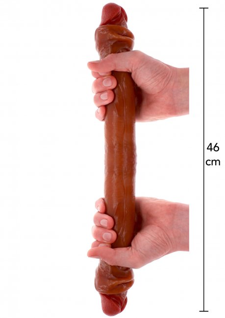 Silicone Foreskin Double Dong 46 cm