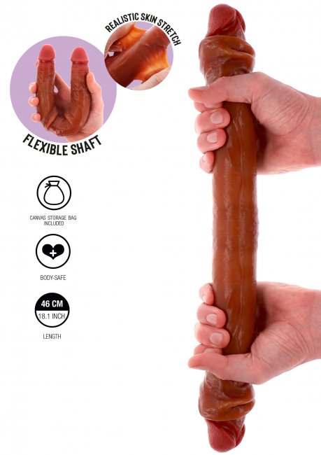 Silicone Foreskin Double Dong 46 cm