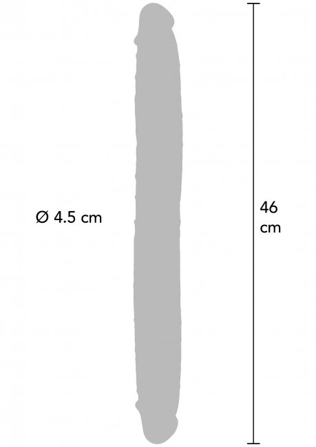 Silicone Foreskin Double Dong 46 cm